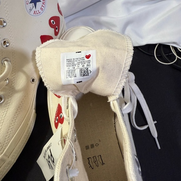 Converse Chuck Taylor All Star 70 Hi Comme des Garcons Play M/Size 11 W/13 - Picture 7 of 9